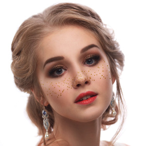 Metallic Freckle Face <b>Tattoo</b> Sticker Gold Silver Rose Gold Waterproof Temporary Makeup Patch for Party Festival Use - Product Image 4
