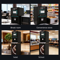 Distributeur automatique de café en libre-service pour bureau, hall d'hôtel, aéroport – Café fraîchement moulu, du grain à la tasse, utilisation facile