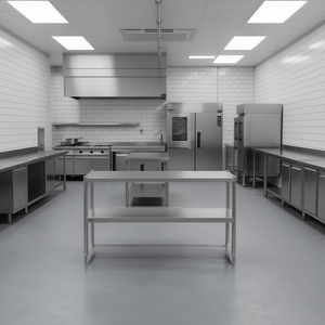 Mesa de Preparación de Acero Inoxidable de Doble Nivel Vevor de 12 x 60 Pulgadas, Altura Ajustable, Equipo de Cocina Comercial - Product Image 2