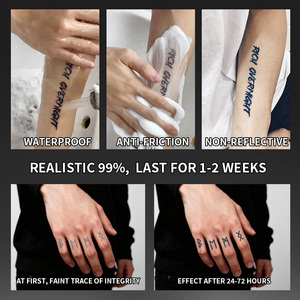 <span class=keywords><strong>Tatouage</strong></span> temporaire créatif avec lettrage, <span class=keywords><strong>tatouage</strong></span> semi-permanent, imperméable, résistant à la transpiration, dure 2 semaines, <span class=keywords><strong>tatouage</strong></span> réaliste pour le bras, le doigt - Product Image 5