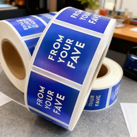 Vente en gros de papier texturé avec logo personnalisé Papier d'emballage bleu de luxe texturé en relief 3D Adhésif pour étiquettes de différentes formes