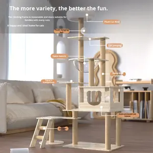 Vente directe d'usine haut de gamme intégré grand chat luxe Double espace Capsule chat maison moderne vente chaude chat escalade - Product Image 2