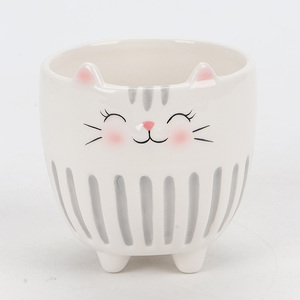 Caja de baratija de <span class=keywords><strong>gato</strong></span> lindo de cerámica pintada a mano, caja de anillo de gatito - Product Image 6
