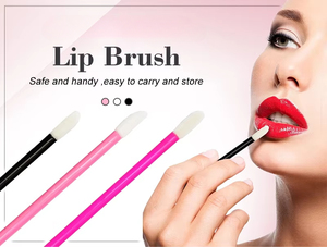 Cepillo de Labios Desechable de Algodón, Aplicador de Labios Profesional de Color Cristal, Herramienta de Maquillaje Portátil - Product Image 6