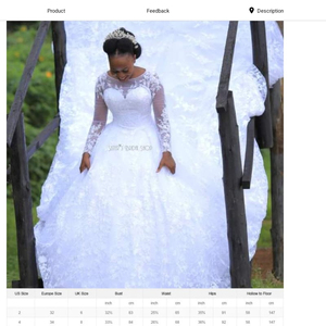 S5678f 2025 Mới Chất Lượng Cao Mùa Xuân Cổ Áo Những Giấc Mơ Tưởng Tượng Mỏng Ren Kích Thước Lớn Phụ Nữ Thanh Lịch Wedding Dress Bridal Gown - Product Image 2