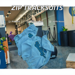 Conjunto Deportivo de Algodón con Cremallera y Bordado para Mujer, 2 Piezas, Top Corto y Pantalones Deportivos Ajustados con Capucha para Invierno - Product Image 2