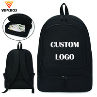 Sac à dos de sport unisexe en tissu Oxford imperméable avec compartiment à chaussures indépendant pour le football et le basketball