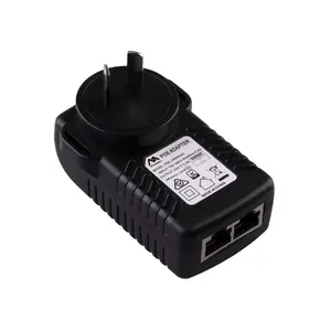 EU wall plug 2 rj45 Port Supported 10/100Mbps Comply with IEEE 802.3af 48V 0.5A 24W Power Over Ethernet PoE Extender Repeater