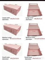 Coffret cadeau de poche personnalisé rouge rose champagne gaufrage de luxe épaississement avancé pour festival de mariage