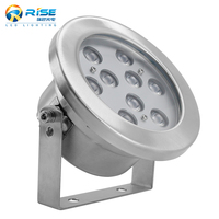 Lampu Kolam Renang LED Stainless Steel Tahan Air IP68 12V 24V Warm White untuk Lanskap, Lampu Sorot Bawah Air untuk Air Mancur