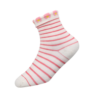 Multi-Designed 3D Flowers Crew Chaussettes personnalisées respirantes OEM Jacquard pour enfants pour filles