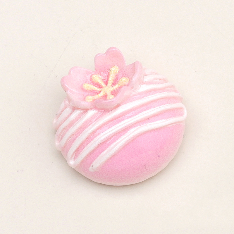 Gâteau aux fleurs roses - Rond