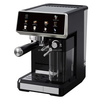 Machine à café électrique intelligente semi-automatique Anwell en acier inoxydable avec contrôle numérique et fonction programmable pour usage domestique
