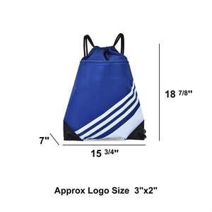 Large Capacity Zipper <b>Drawstring</b> <b>Backpack</b> Water-Resistant Lightweight Gym Sports Bag Polyester Lining Men Women's Travel Storage - Product Image 4