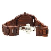 Montre-bracelet en bois de santal rouge pour homme, design unique, décontractée, nouvelle mode, montres à aiguilles, affichage du cadran, 40 mm, fabriquée en Chine