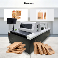 Renovix Neuer Industrieller Single-Pass Tintenstrahldrucker Hochgeschwindigkeits-1200DPI Vollfarbiger Automatischer Digitaldrucker für Pizzakartons