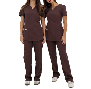 <span class=keywords><strong>Enchi</strong></span> Neue OEM Medizinische Arbeitskleidung Maßgeschneiderte Spandex/Polyester Stretch-Reißverschluss-Oberteil Gerade Hose Krankenhausuniform für Frauen Pflegepersonal - Product Image 1