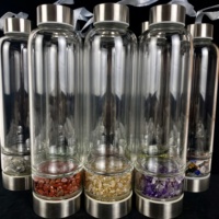 Bouteille d'eau en cristal en gros, pierre de cristal de guérison, bouteille de boisson énergétique, tasse pour souvenirs DIY, cadeau