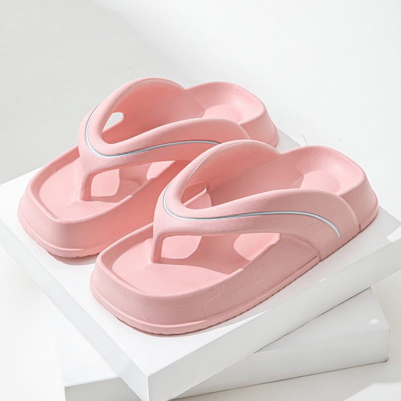 Summer Beach Flip Flops Wedge Heels Outside EVA Filp-Flop Slippers for Women