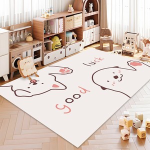 Alfombra Infantil con Estampado de Animales de Dibujos Animados, Rectangular, Antideslizante, Estilo Moderno, para Cuarto de Niños, Área de Juegos - Product Image 2