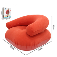 Canapé gonflable simple en PVC floqué, confortable et doux, idéal pour salon et appartement - Vente en gros à chaud