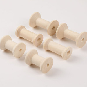 แกนม้วนไม้ขนาด 47x32 มม. 48x23 มม. 27x16 มม. สีธรรมชาติขัดเงา สำหรับงาน DIY ทำเครื่องประดับ งานฝีมือ และอุปกรณ์เสริม - Product Image 1