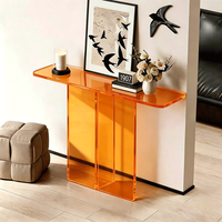 Table console en acrylique transparente, table d'appoint étroite pour entrée, table de canapé pour couloir, salon, hall d'entrée, mobilier moderne