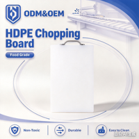 Planche à découper en HDPE de qualité alimentaire avec poignée personnalisée, légère, facile à nettoyer, plaque de découpe commerciale