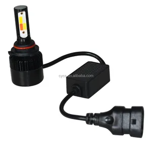 Lâmpada led de farol 12v hb4, 9006 leds, 4 cores, flash, lâmpada automotiva, para carros, led