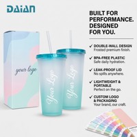 Gobelet givré réutilisable écologique personnalisé, double paroi, sans BPA, léger, OEM ODM, vente en gros, 16oz, directement de l'usine