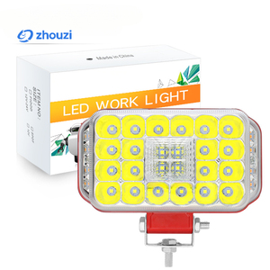 5-inch vuông nhôm Led Spotlight 32 LED 96W Trắng/Vàng Kép Màu 4000lm siêu sáng off-road xe mái ánh sáng làm việc - Product Image 1