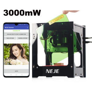 NEJE KZ Настольный <span class=keywords><strong>3000MW</strong></span> лазерная резка гравировка 490*490 мини волоконная маркировочная машина на древесине акриловые пластмассы - Product Image 2