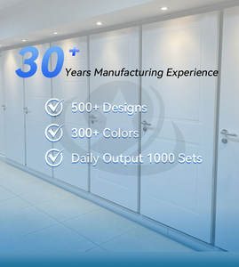 Portes intérieures modernes en WPC imperméables à prix abordable <span class=keywords><strong>avec</strong></span> cadre, porte de salle de bain, couleur bois de noyer, porte en PVC personnalisée, vente chaude - Product Image 5