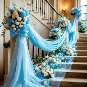 Wedding <b>Ceiling</b> Drapery Organza Curtain Stage Wall Decoration Luxury Curtains Wedding Decoration for Wedding - Product Image 2