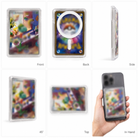 Casing HP Fashion PC Transparan Anti Debu Bertekstur Embun Beku dengan Tempat Kartu Nama Magnetik Grosir