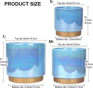Grands pots à fleurs en céramique pour bonsaïs, idéaux pour bureaux et balcons - Design moderne et écologique, trou de drainage, légers - Vente directe - Product Image 2
