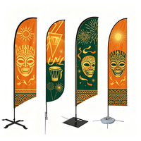 Drapeau en forme de larme personnalisé de 3,4 m pour l'ouverture d'une clinique, avec impression 24h/24