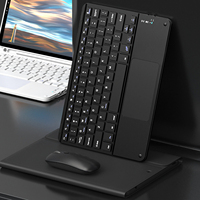 Keyboard ajaib nirkabel portabel, Keyboard nirkabel BT Mini Ultra ramping dengan Touchpad untuk Tablet