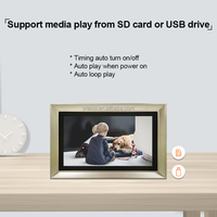 Dudukan dinding/dudukan meja, bingkai kayu Digital foto Digital tampilan Video 18.5 "19" inci Remote Control
