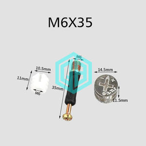 M6 Ensemble <span class=keywords><strong>de</strong></span> boulons et écrous pour meubles Ensemble <span class=keywords><strong>de</strong></span> fixateurs <span class=keywords><strong>de</strong></span> liens <span class=keywords><strong>de</strong></span> bureau pour cabine à vêtements Vis trois en un Écrou pour le travail du bois Longueur 32 35 40mm - Product Image 5