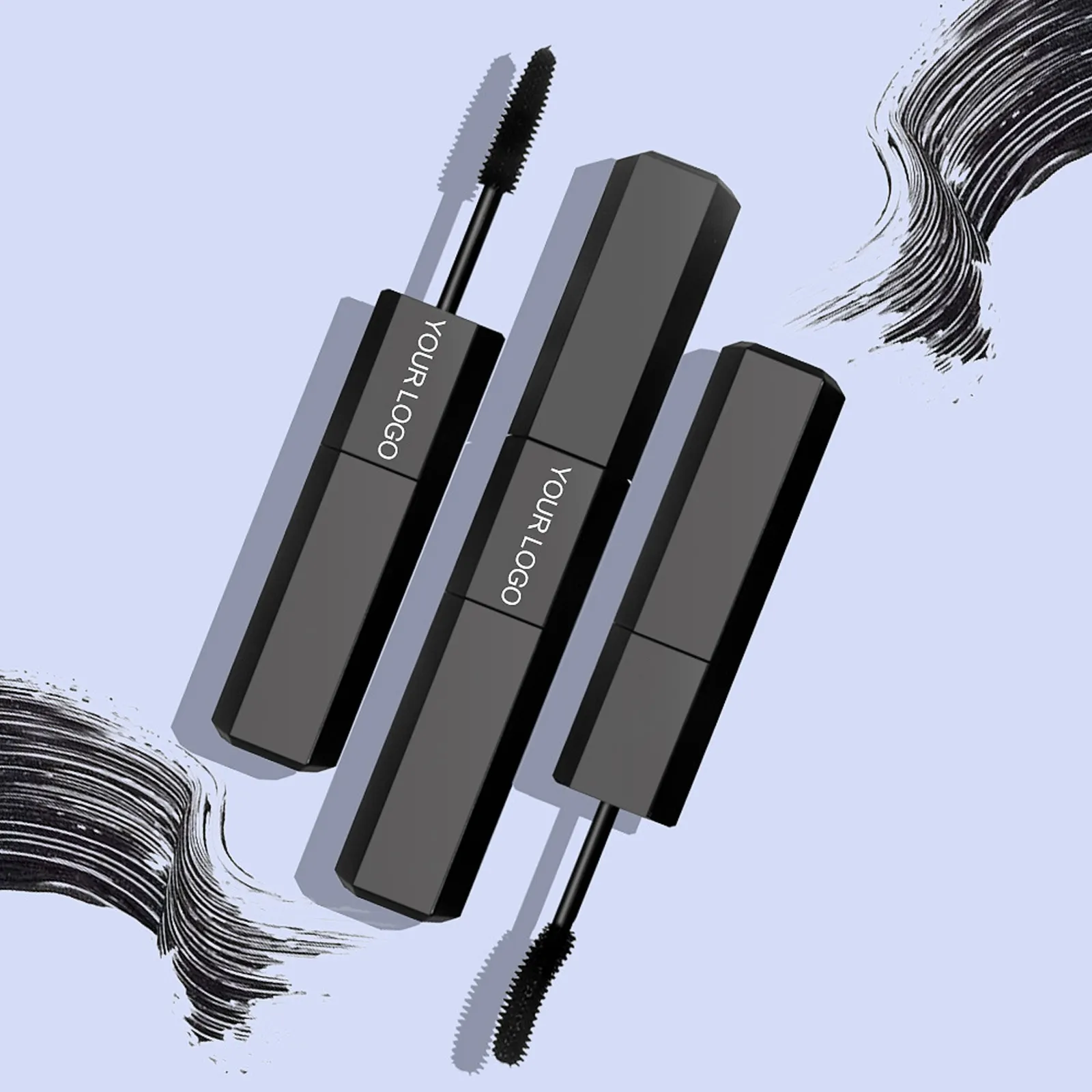 Best-seller mascara professionnel volumateur en tube double tête extra volumineux et imperméable pour longs cils et volume mascara noir