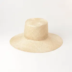 Promotion Overs ize Round Top Breite Krempe Damen Strohhut Chapeau Sisal Strohhut Sombreros De Paja Sommer Sisal Strohhut