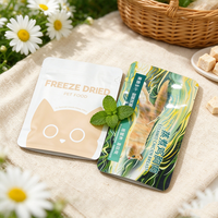 Sacs d'emballage pour aliments pour animaux de compagnie, imprimés sur mesure, résistants à l'humidité, avec fermeture thermique sécurisée pour la vente au détail d'aliments secs pour chiens et chats
