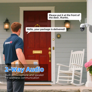 Ngoài trời an ninh PTZ máy ảnh IP66 thời tiết 5MP kép tầm nhìn ban đêm theo dõi chuyển động của con người được xây dựng trong mic hai chiều âm thanh 1 năm - Product Image 2