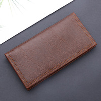 Dompet Panjang Vintage Pria Perlindungan RFID Lapisan Nilon Penutup Terbuka Tempat Kartu Multi-slot