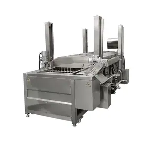 Automatic deep continuous fryer food Chips Fryer Electric industrial fryer chicken potato chips and beef frying machine