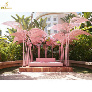 Tranh Điêu Khắc Trang Trí Bên Bờ Biển Cây Bằng Thép Không Gỉ Lớn Trừu Tượng Lớn Đầy Màu Sắc Cho Ngoài Trời - Product Image 3