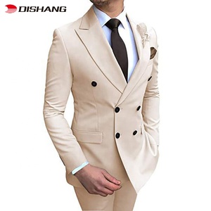 Traje de <span class=keywords><strong>hombre</strong></span> de dos piezas transpirable y ajustado con doble botonadura, ideal para bodas, venta al por mayor y personalizado. - Product Image 5