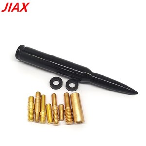 Tool-Free Oil-<b>Sprayed</b> Black Bullet Car Antenna Kit - Replacement Mast with 10 Adapters, Fits Most Vehicles - Product Image 2