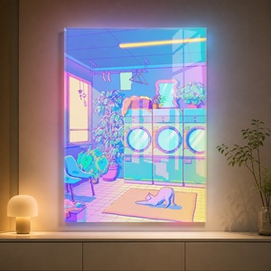 Arte Murale Cyberpunk Giapponese, Stile Neon Retrò Futuristico, Stampa Illuminata in Stile Anime <span class=keywords><strong>per</strong></span> Sala Giochi, <span class=keywords><strong>Camera</strong></span> <span class=keywords><strong>da</strong></span> <span class=keywords><strong>Letto</strong></span>, Caffè, Hotel - Product Image 6